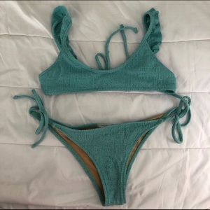 Made by Dawn Textured Light Turquoise Bikini